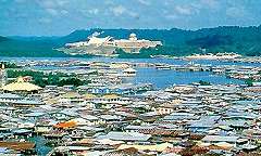 Kampong Ayer in Bandar Sri Begawan Brunei