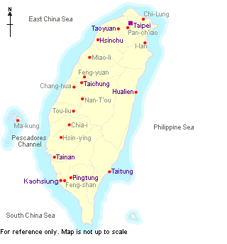 MAP OF TAIWAN