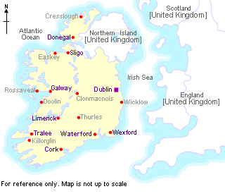 map of Ireland