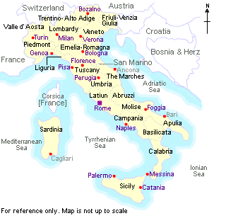 map of italy