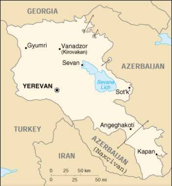 Map Of Armenia. Armenia Maps