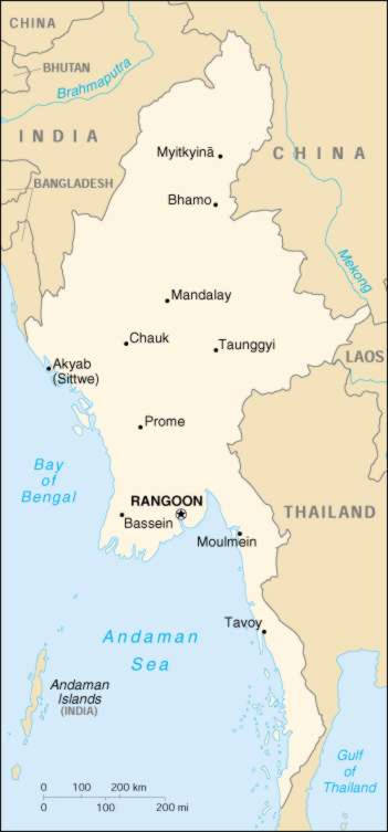 Map Of Burma