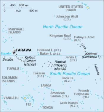 Map of Kiribati