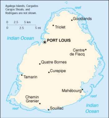 Map Of Mauritius 