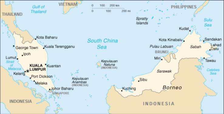 Map Of Malaysia 