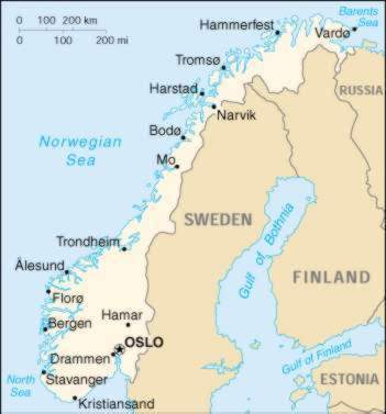 Map Of Norway