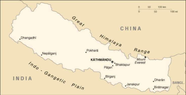 Map Of Nepal 