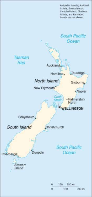 Map Of New Zealand