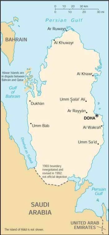 Map Of Qatar