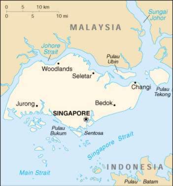 Map Of Singapore 