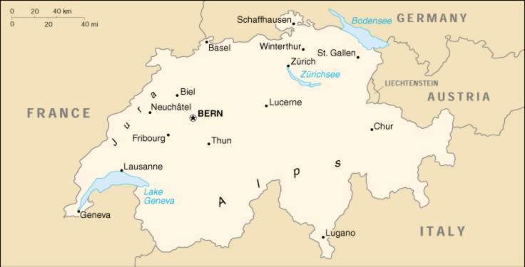 Map Of Switzerland 