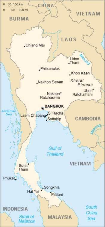 Map Of Thailand 