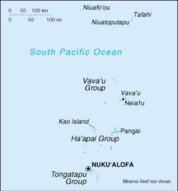 Map Of Tonga