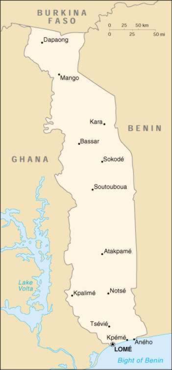 Map Of Togo