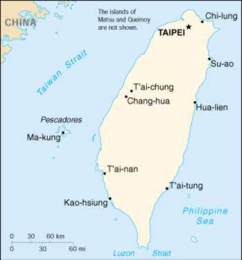 Map Of Taiwan