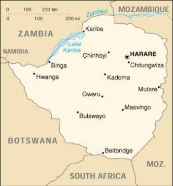 Map Of Zimbabwe 